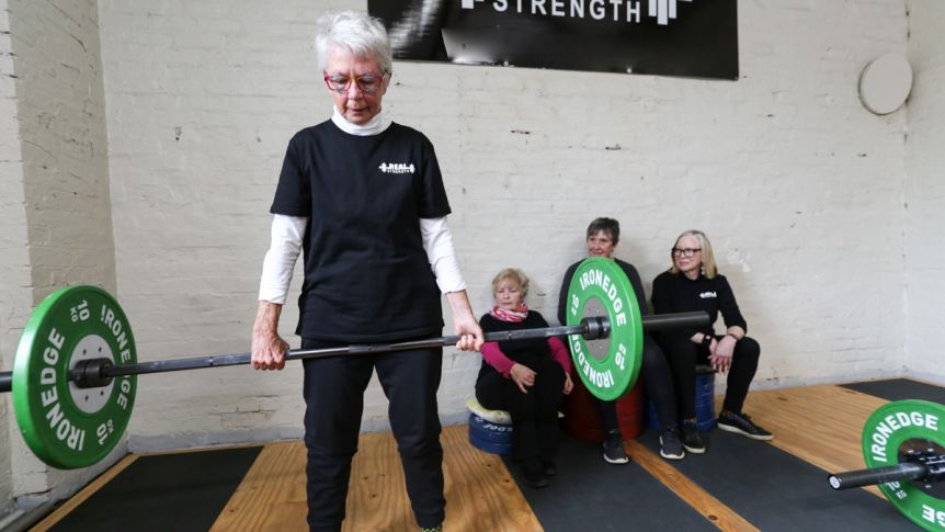 To show that older women can get a lot of benefits from getting fitter and stronger and need to lift weights 